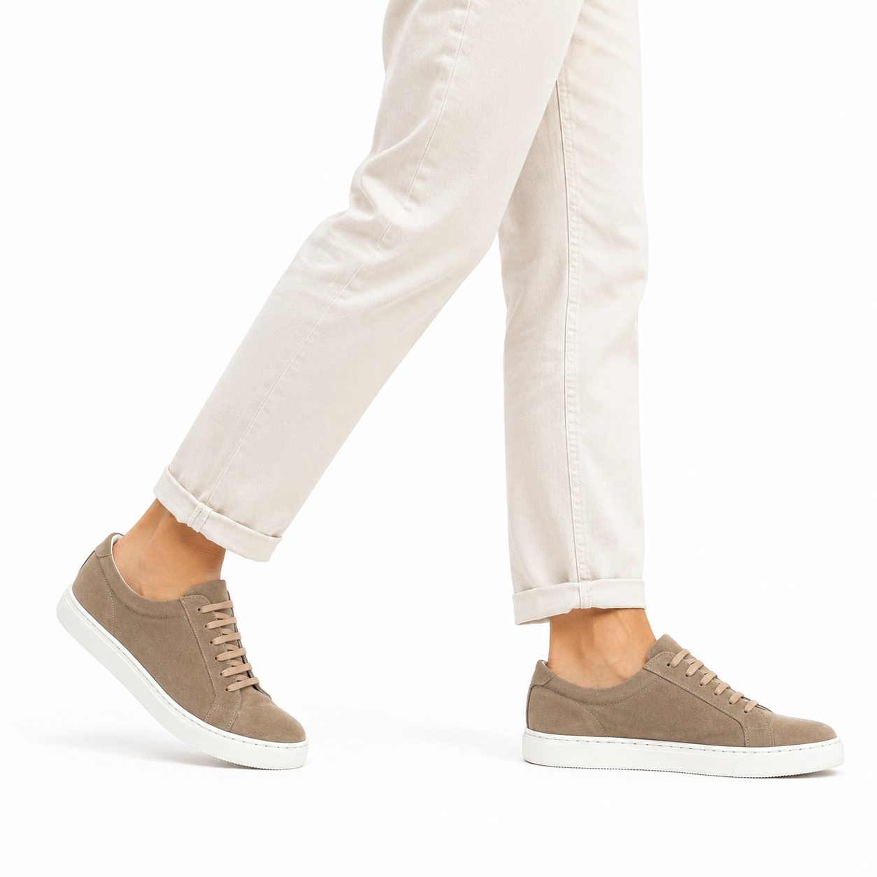 Sneakers stringate in camoscio-Art.F18FDOGOMMACAMOSCIO