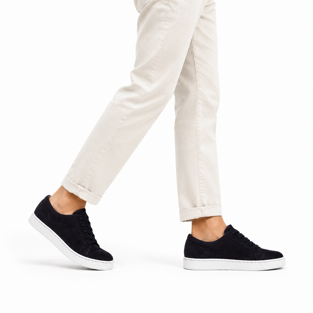 Sneakers stringate in camoscio-Art.F18FDOGOMMACAMOSCIO