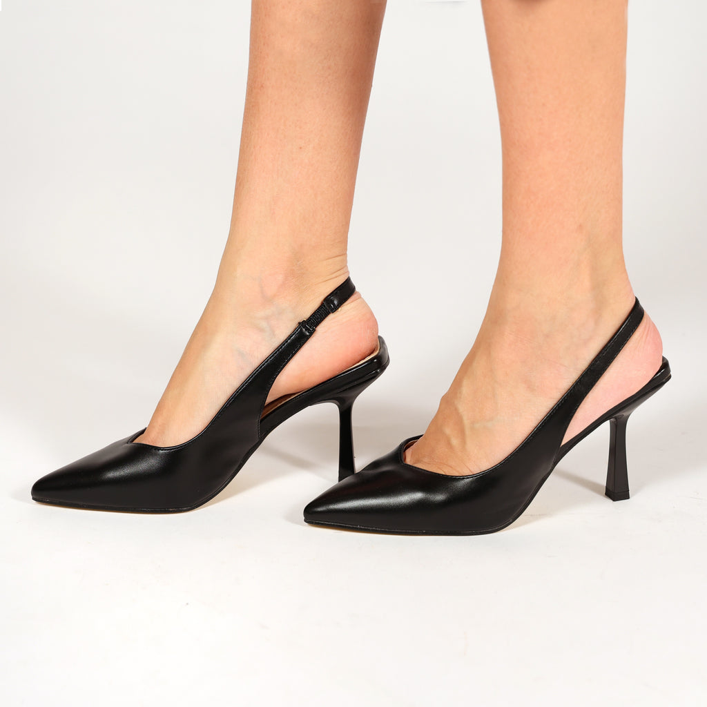Dècolletè slingback in simil pelle- Art.SP014