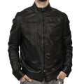 Giubbino in vera pelle di vitello Nero-Art.XM832NAPPA