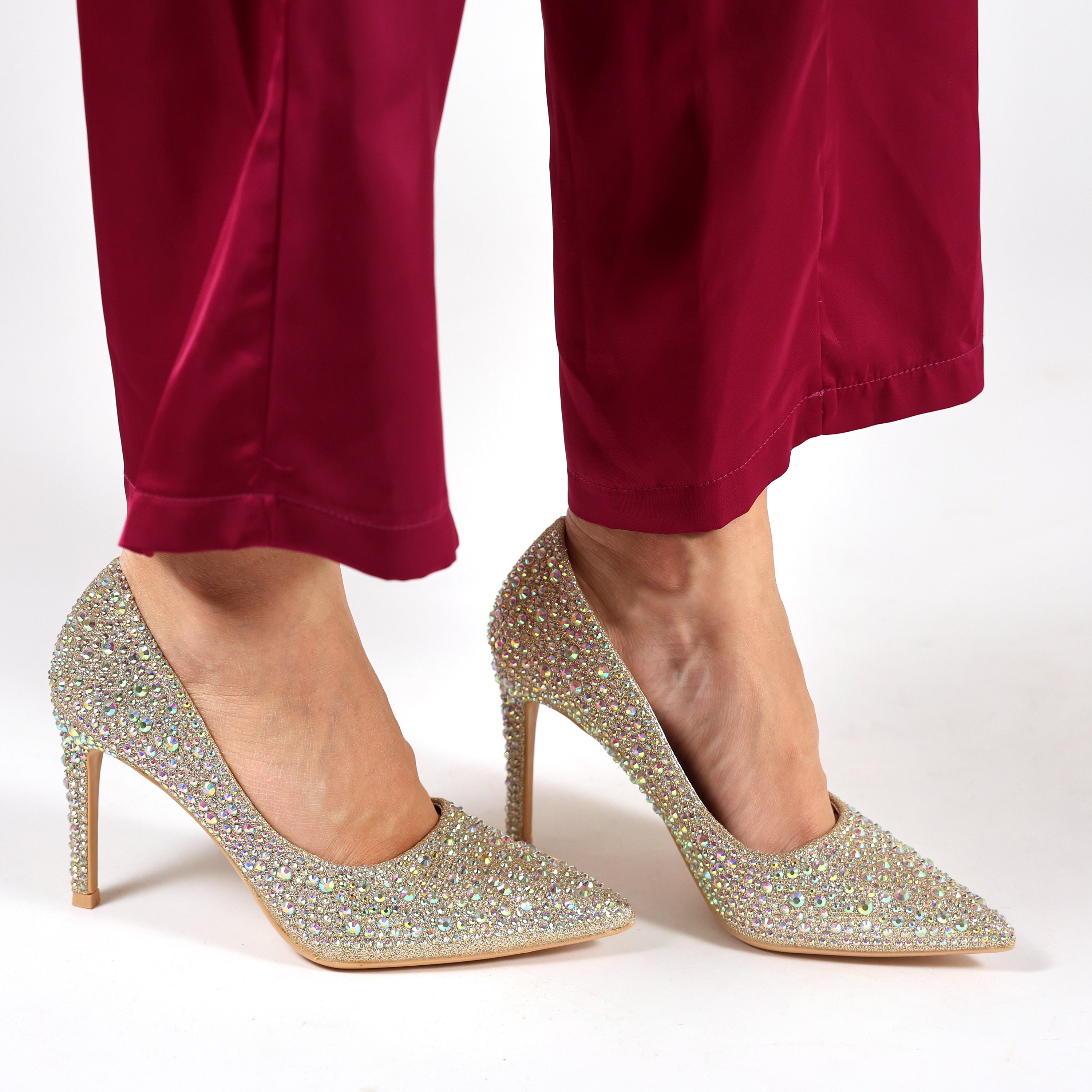Dècolletè in simil pelle ricoperti di strass- Art.SP537