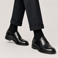 Derby stringate in pelle abrasivato con fondo cuoio antiscivolo-Art.301LFDOCUOIOABRASIVATO