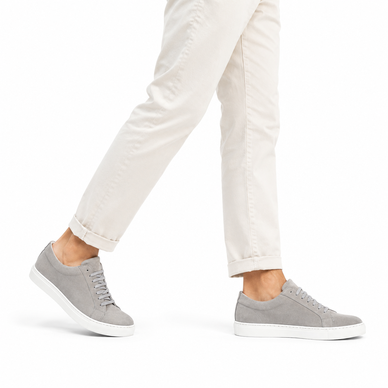 Sneakers stringate in camoscio-Art.F18FDOGOMMACAMOSCIO