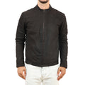 Giubbino in pelle di vitello rifinizione oleato Testa di Moro-Slim Fit-Art.IMP24OLEATO