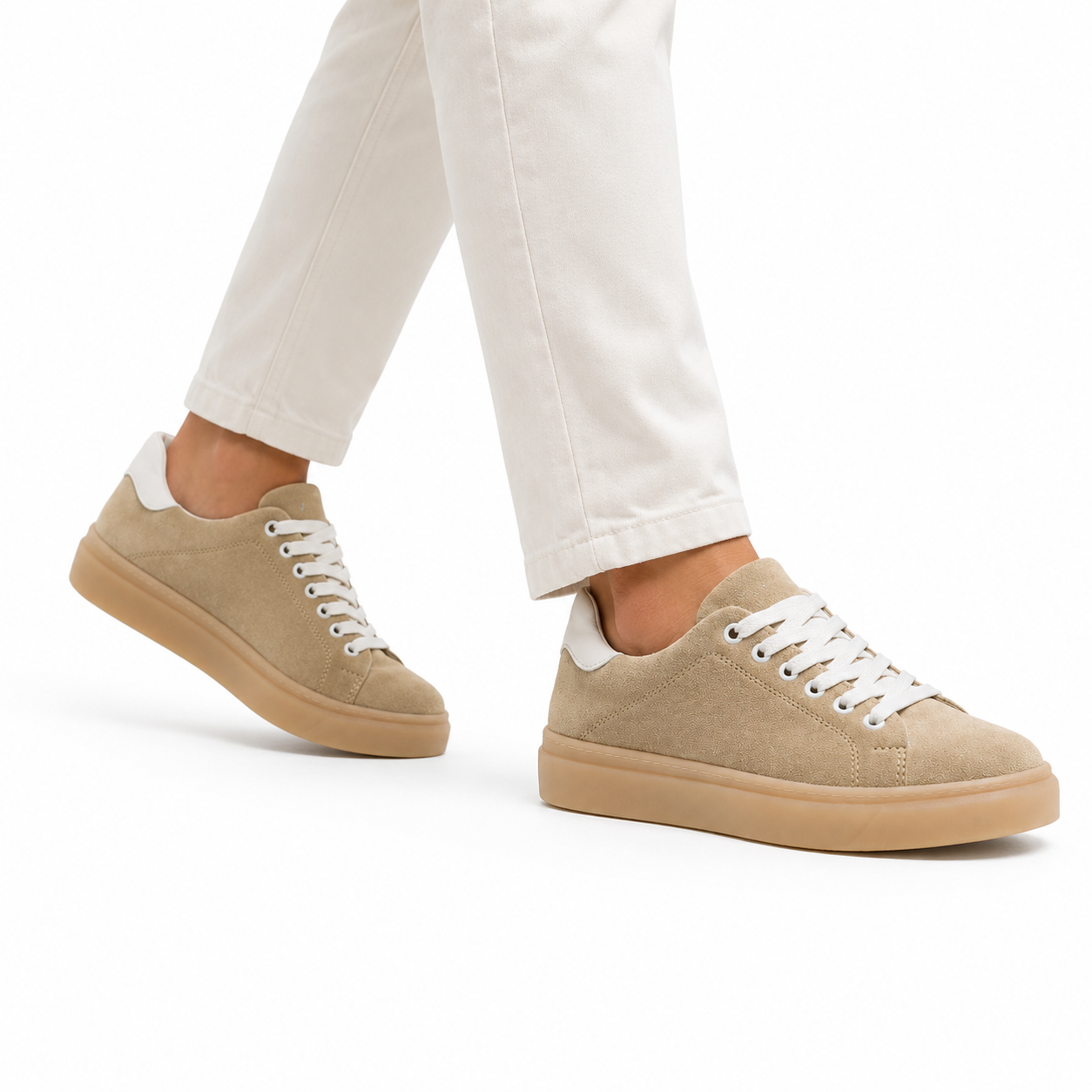 Sneakers Uomo , fondo 4,0 cm-Art.7CAMOSCIO