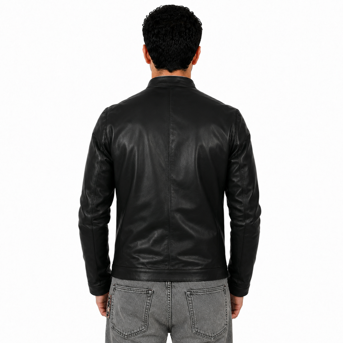 Giubbino in pelle di vitello nappa Nero-Slim Fit-Art.IMP24NNAPPA