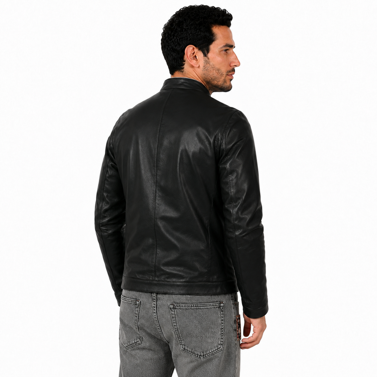 Giubbino in pelle di vitello nappa Nero-Slim Fit-Art.IMP24NNAPPA