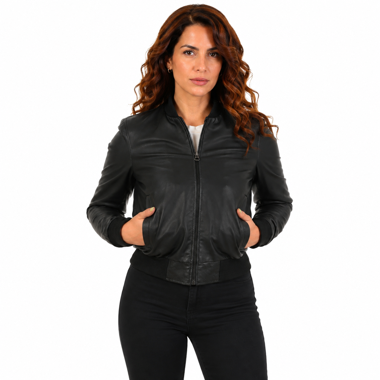 Bomber in pelle di vitello Nero-Art.IMP26NAPPA