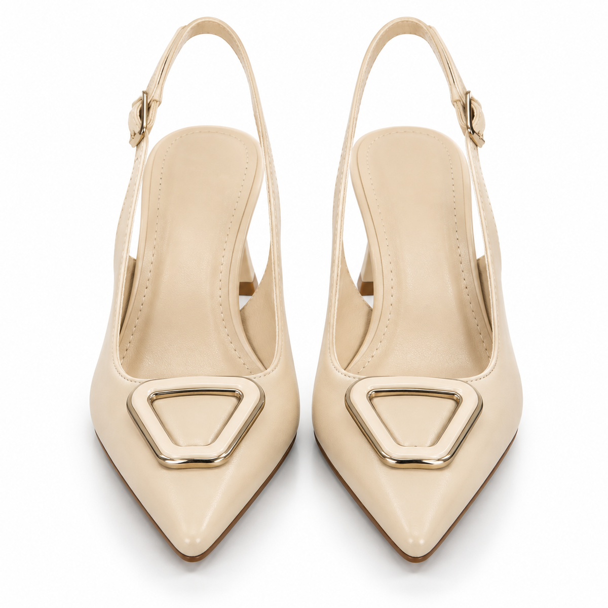 Dècolletè slingback con tacco basso a rocchetto e dettaglio sulla punta - Art.BK562