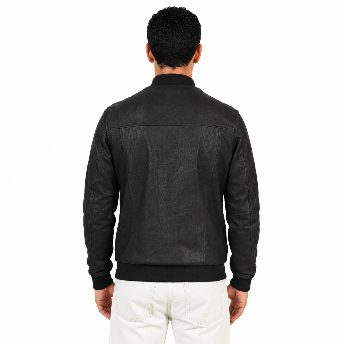 Giubbino in vera pelle di vitello rifinizione dakota Testa di Moro-Slim Fit-Art.XM54DAKOTA