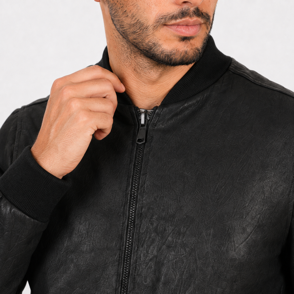 Giubbino in vera pelle di vitello rifinizione dakota Testa di Moro-Slim Fit-Art.XM54DAKOTA