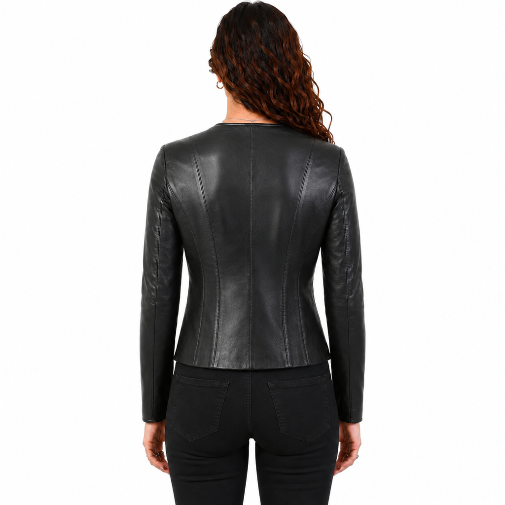Giubbino in pelle di vitello nappa Nero-Slim Fit-Art.CHANELNAPPA