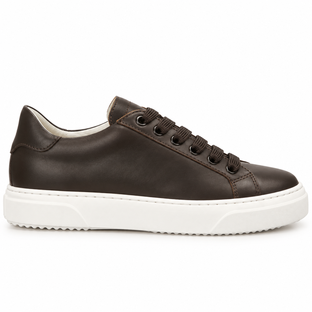 Sneakers stringate in vera pelle -Art.6PELLE