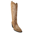 Stivale texano in camoscio spazzolato con vero ricamoTEX120RICCAMT50 Art. TEX120RICCAMT50