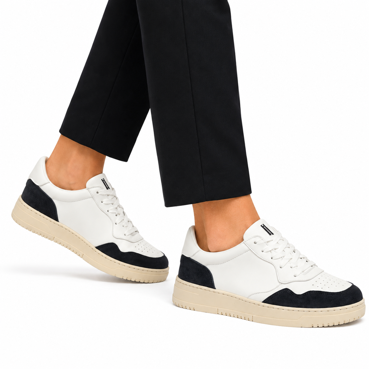 Sneakers in pelle con inserti in camoscio-Art.CALICAMOSCIO