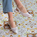 Ballerine slingback in rete ricamata- Art.BO262