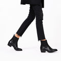 Texano basso in vera pelle - tacco 5 cm- Art. 8PELLE