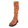 Stivale drappeggiato in pelle di vitello8083NABUK Art. 8083NABUK