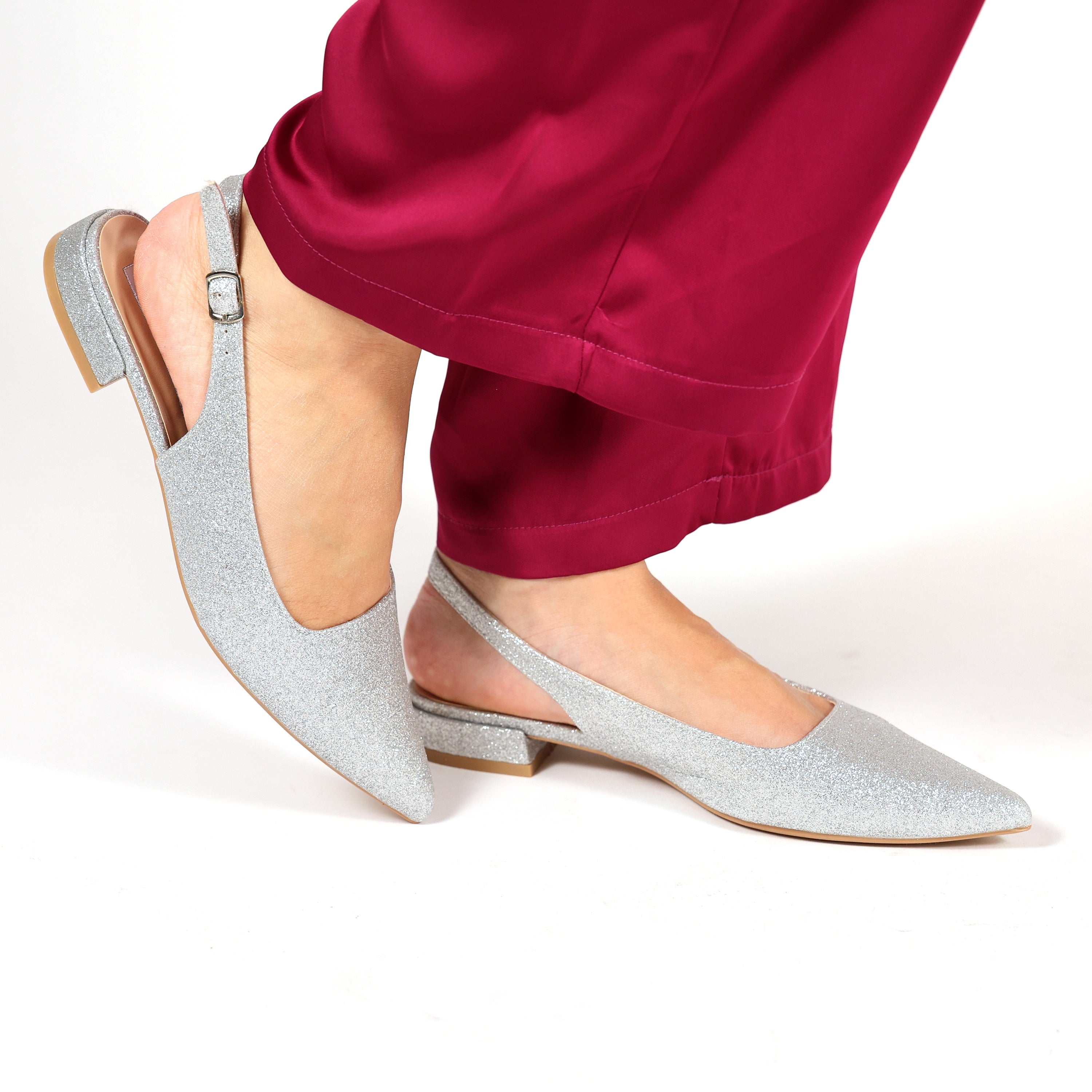 Ballerine slingback in simil pelle brillantinate- Art.BO256
