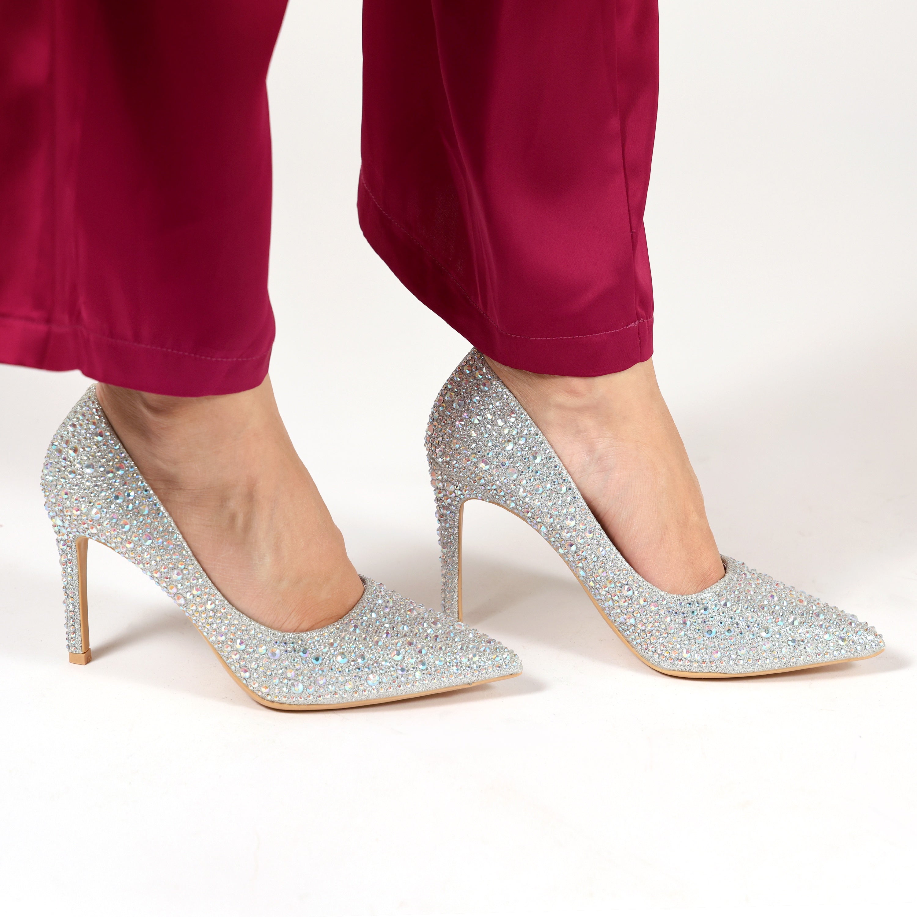 Dècolletè in simil pelle ricoperti di strass- Art.SP537