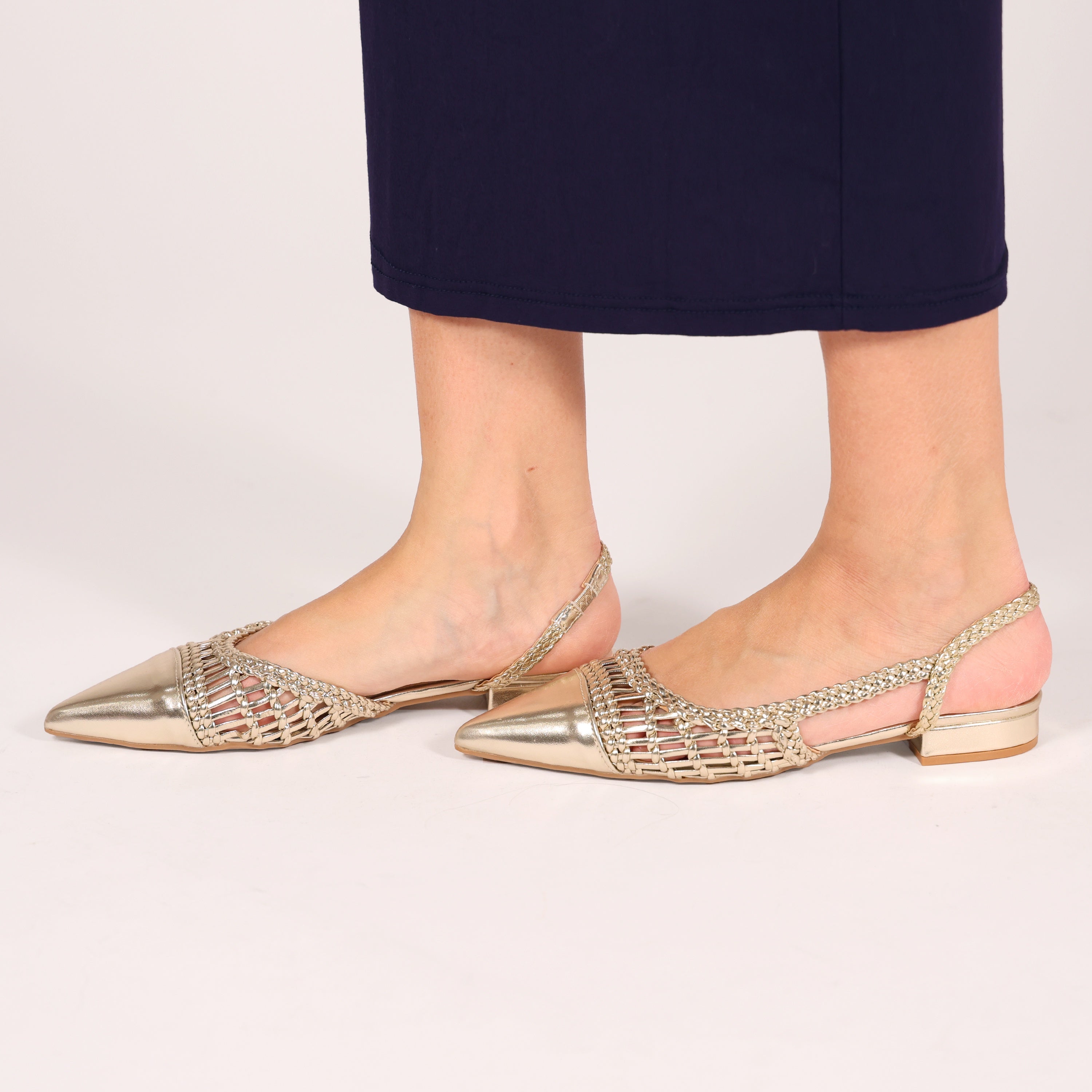 Ballerine in simil pelle con intreccio- Art.BK501