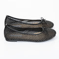 Ballerine in simil pelle traforate con strass