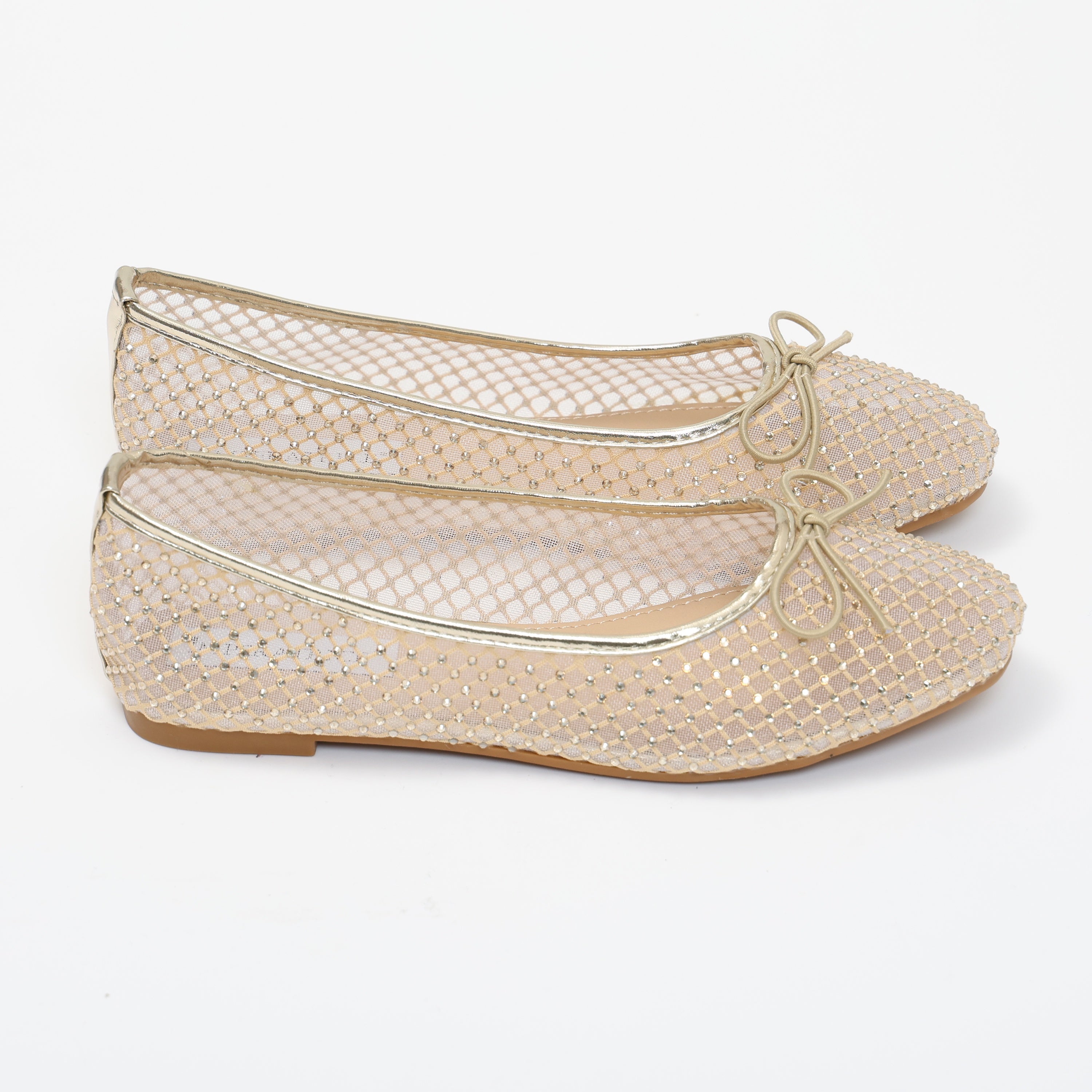 Ballerine in simil pelle traforate con strass- Art.QP5511