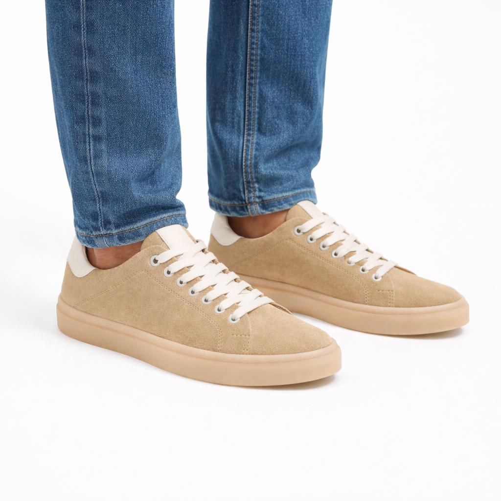 Sneakers Uomo , fondo 4,0 cm-Art.7CAMOSCIO