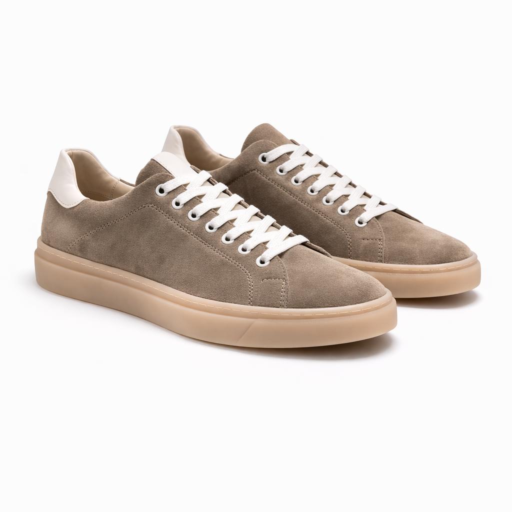 Sneakers Uomo , fondo 4,0 cm-Art.7CAMOSCIO
