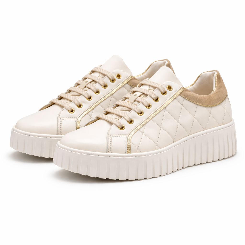 Sneakers - fondo 5 cm -Art.65PELLE