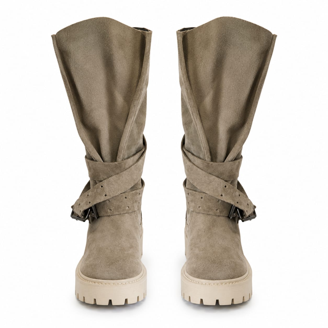 Stivale  in vera pelle scamosciata - tacco 5 cm- Art. 3029CAMOSCIO