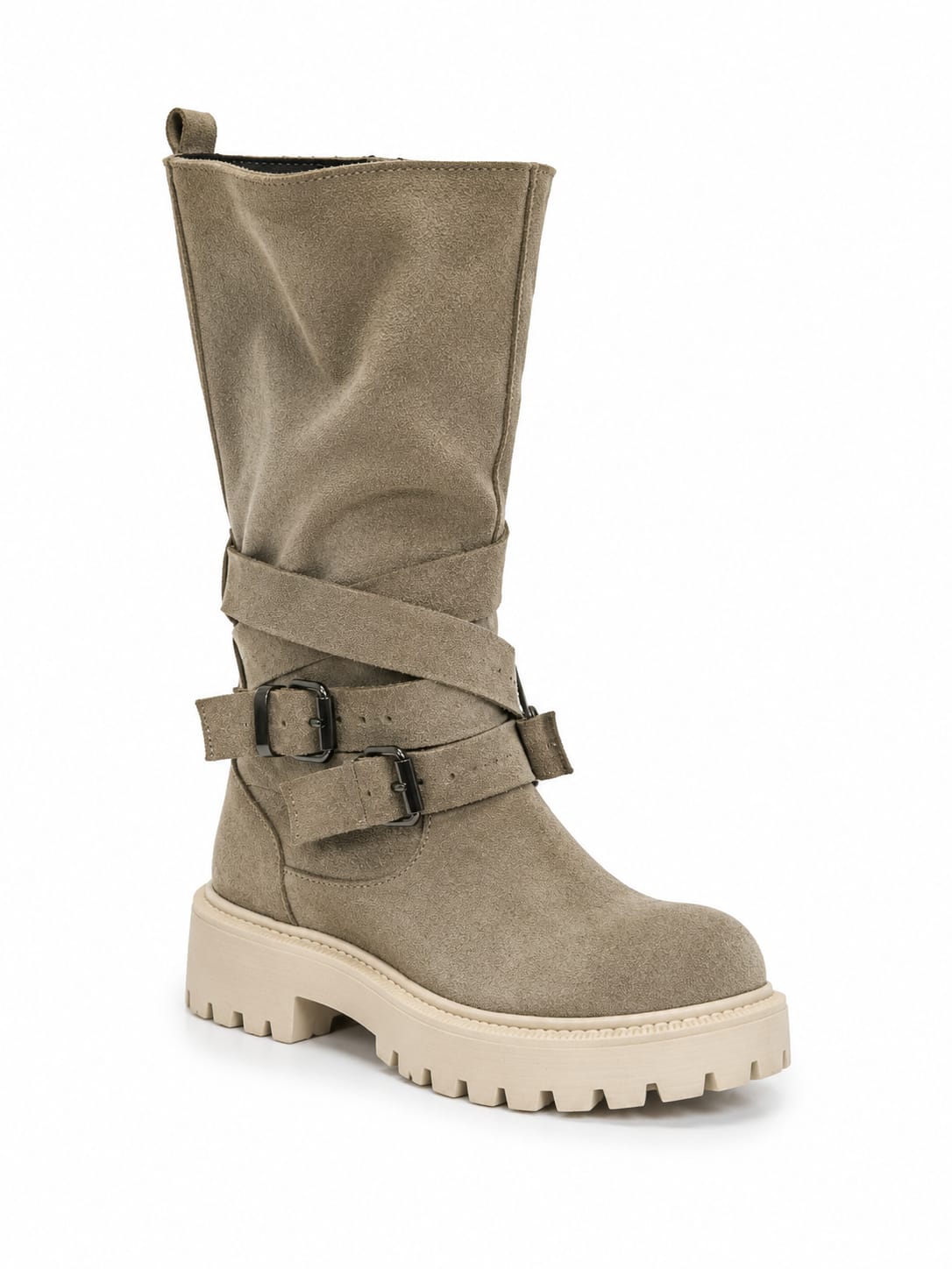 Stivale  in vera pelle scamosciata - tacco 5 cm- Art. 3029CAMOSCIO
