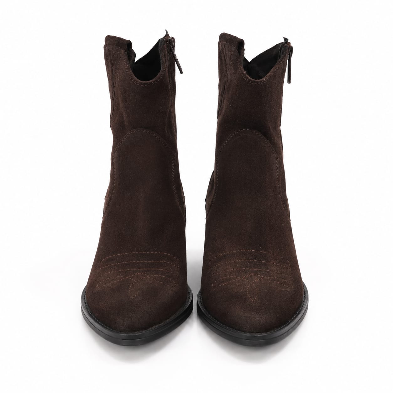 Texano basso in vera pelle scamosciata - tacco 5 cm- Art. 01CAMOSCIO