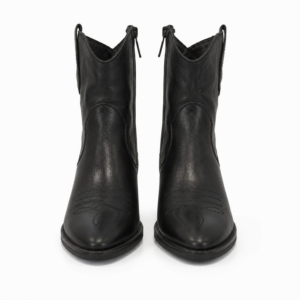 Texano basso in vera pelle - tacco 5 cm- Art. 1PELLE