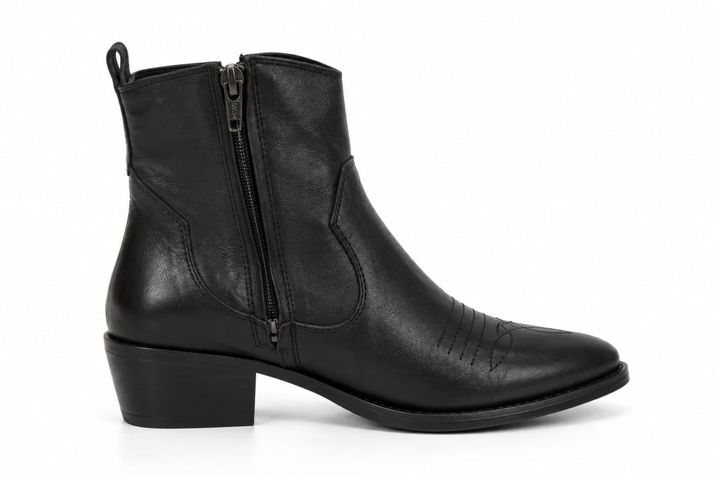 Texano basso in vera pelle - tacco 5 cm- Art. 1PELLE