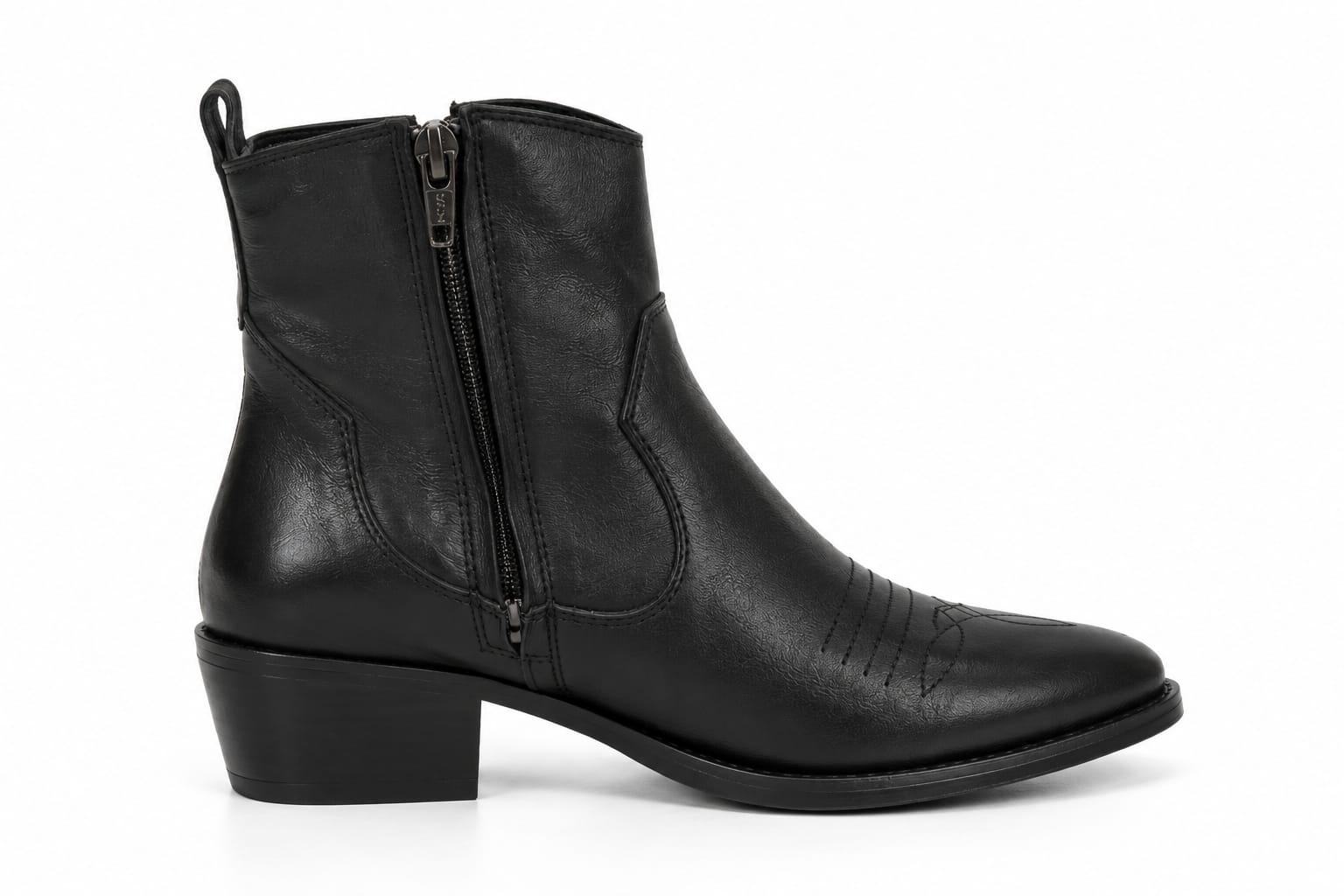 Texano basso in vera pelle - tacco 5 cm- Art. 1PELLE