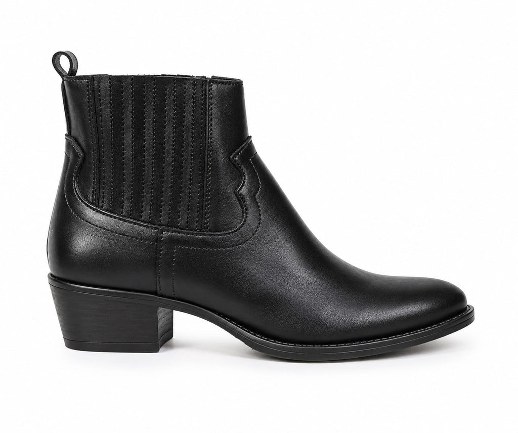 Texano basso in vera pelle - tacco 5 cm- Art. 8PELLE