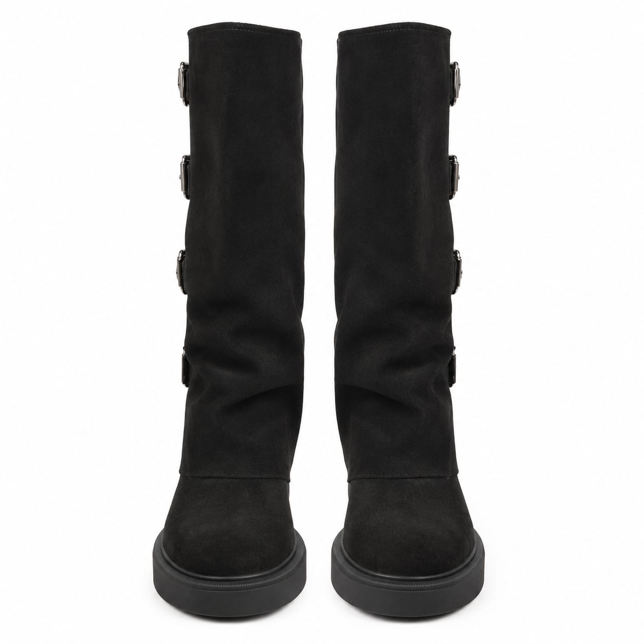 Stivale in pelle scamosciata - tacco 4 cm- Art. 4004CAMOSCIO