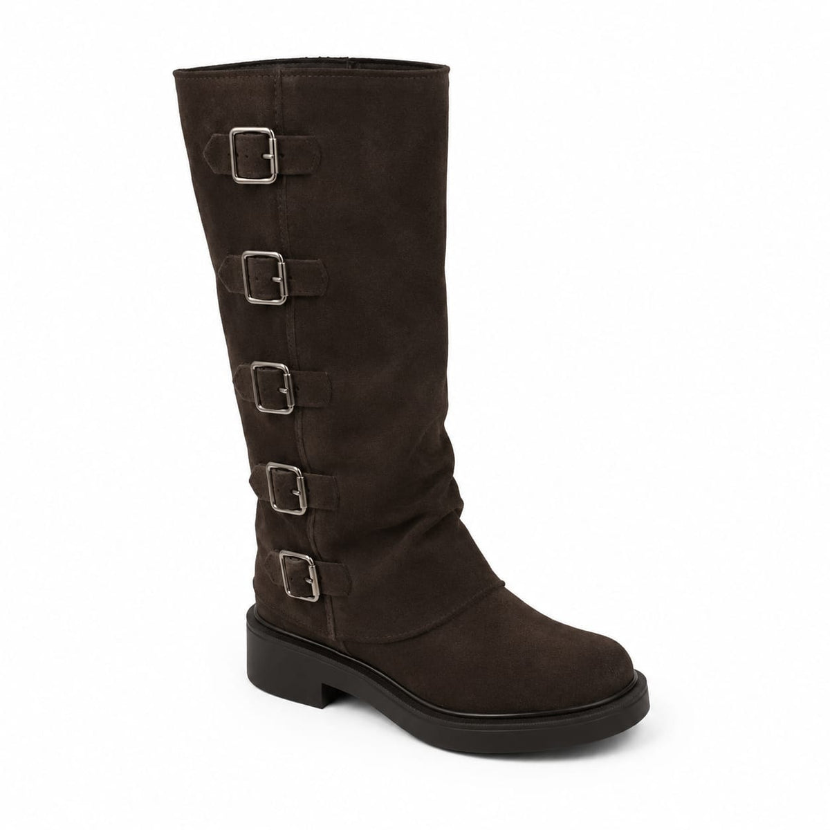 Stivale in pelle scamosciata - tacco 4 cm- Art. 4004CAMOSCIO