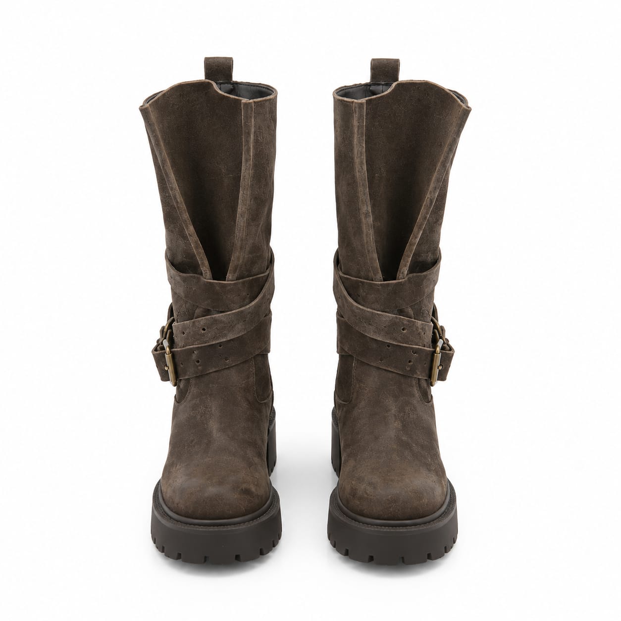 Stivale  in vera pelle scamosciata - tacco 5 cm- Art. 3029CAMOSCIO