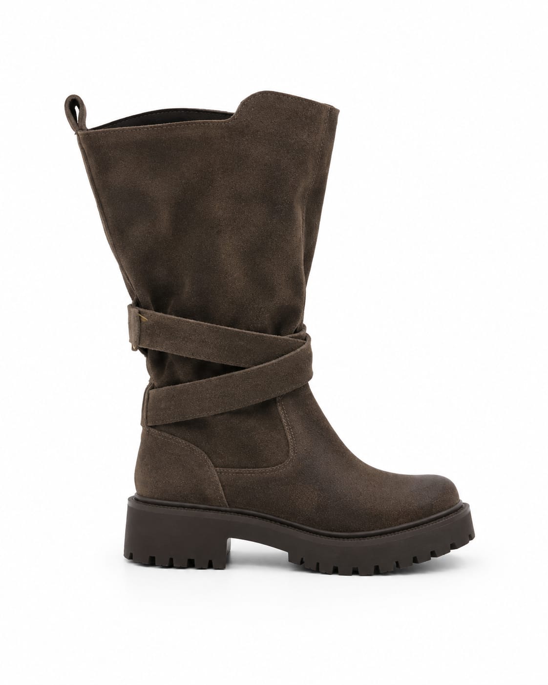 Stivale  in vera pelle scamosciata - tacco 5 cm- Art. 3029CAMOSCIO