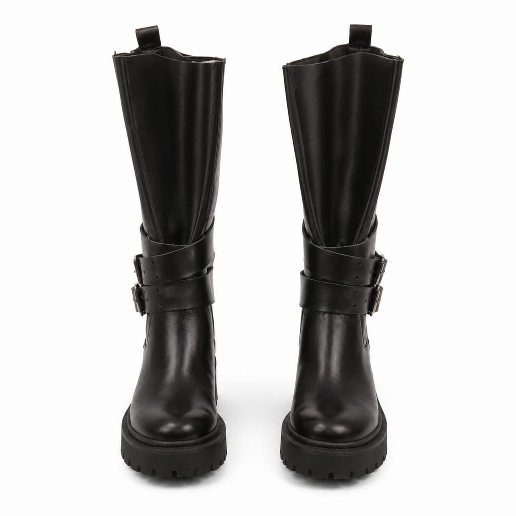 Stivale  in vera pelle - tacco 5 cm- Art. 3029PELLE