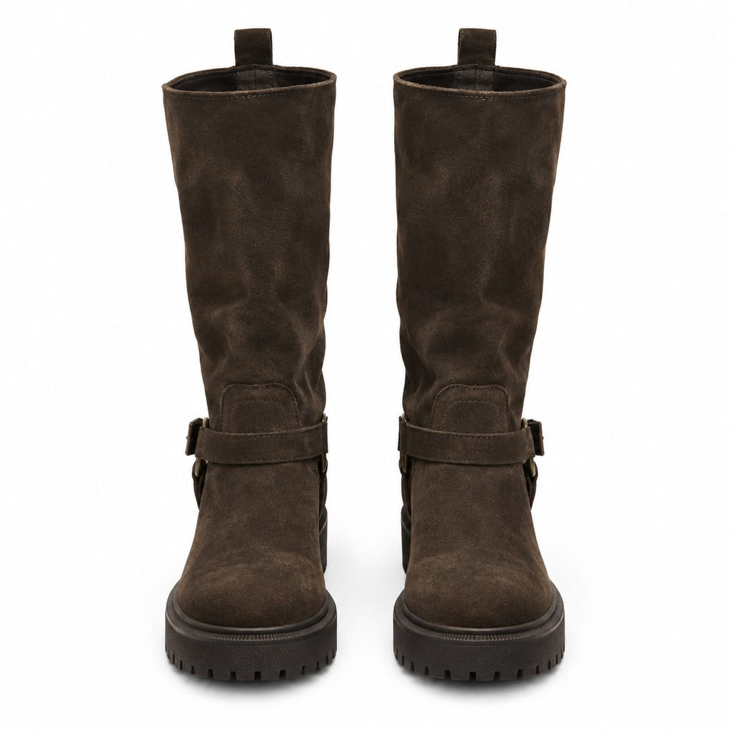 Stivale in pelle scamosciata - tacco 4 cm- Art. 4006CAMOSCIO