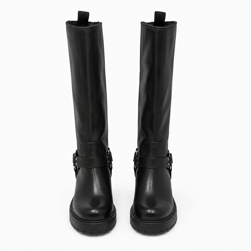 Stivale in vera pelle - tacco 4 cm- Art. 4006PELLE