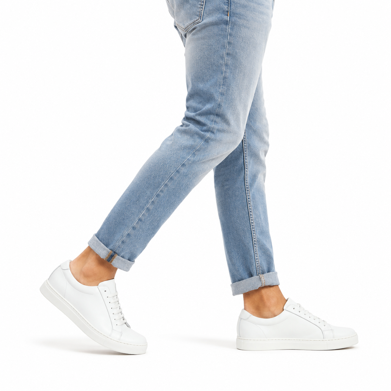 Sneakers stringate in pelle di vitello-Art.F18FDOGOMMAVITELLO