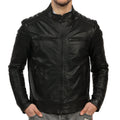 Giubbino in pelle di vitello nappa Nero-Slim Fit-Art.DAVINSONNAPPA