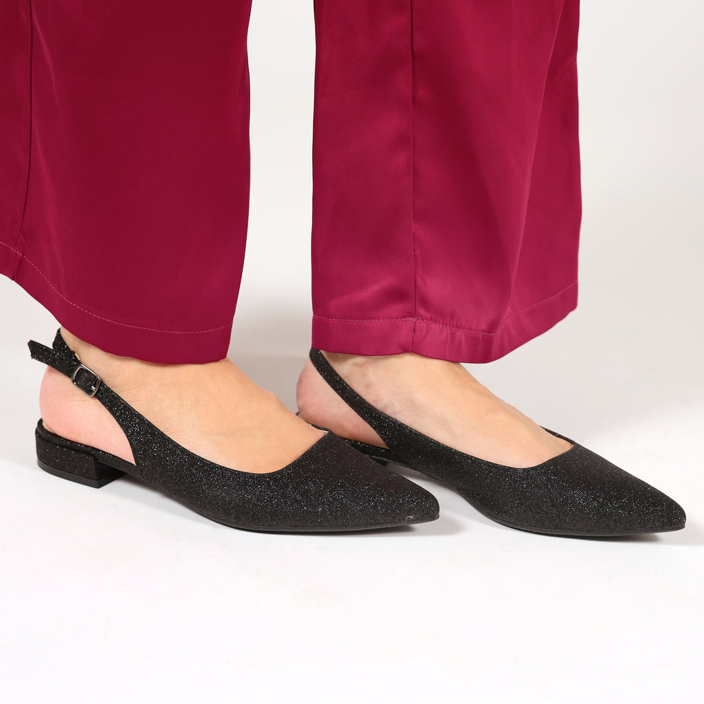 Ballerine slingback in simil pelle brillantinate- Art.BO256