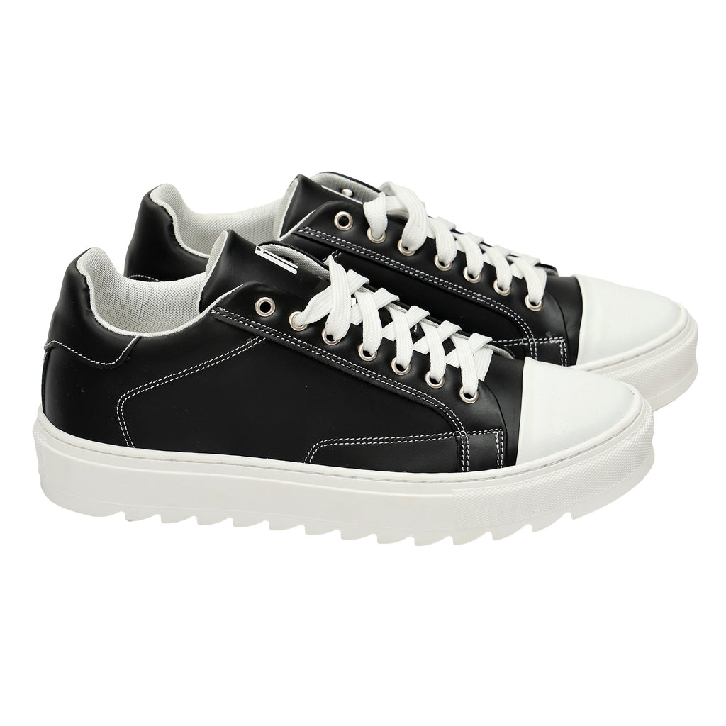 Sneakers in pelle con fondo in gomma -Art.SEVENPELLE
