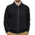 Giubbino in vera pelle di vitello scamosciata Nero-Slim Fit-Art.IMP23CAMOSCIO