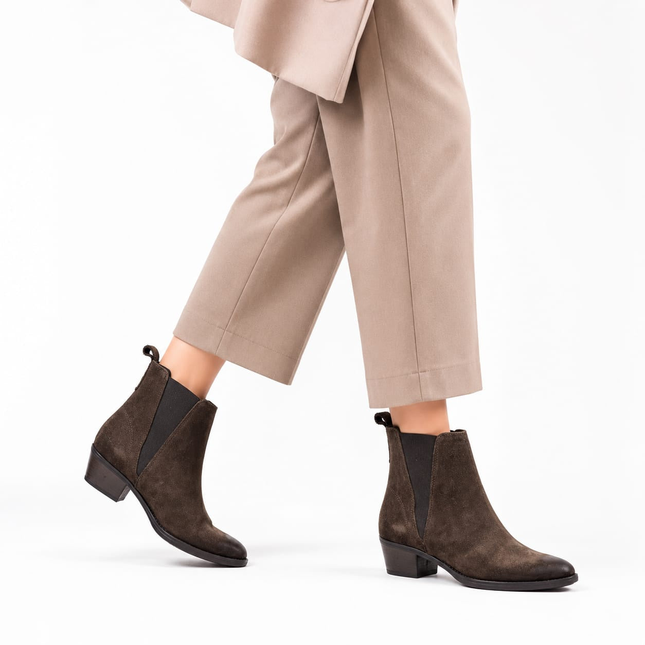 Texano basso in camoscio - tacco 5 cm